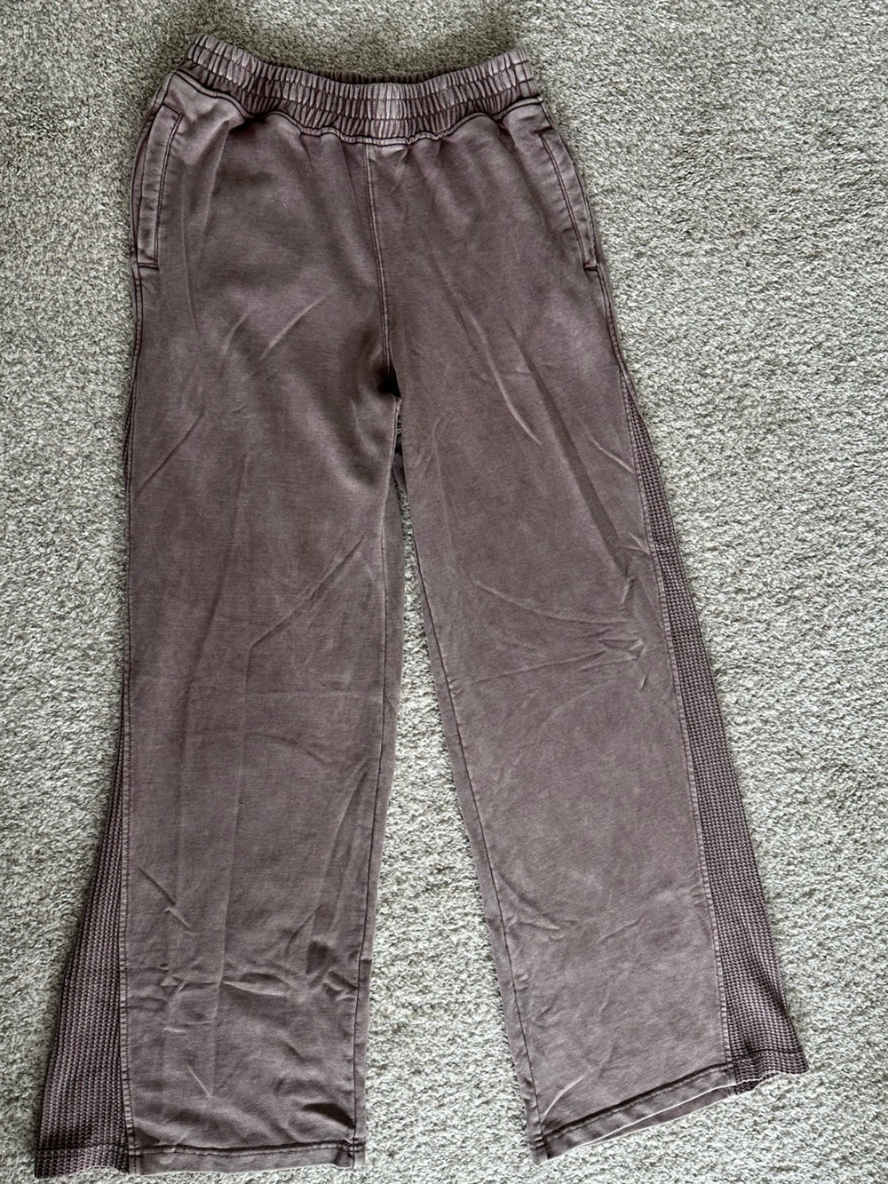 Women’s Rae Mode Taupe Wide Leg Lounge Pants - Picture 2 of 8